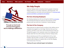 Tablet Screenshot of americanhelpinghands.org